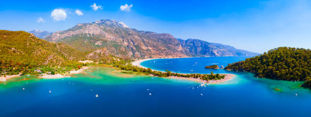 istock Blue Lagoon aerial panoramic view, Oludeniz beach 2160255652