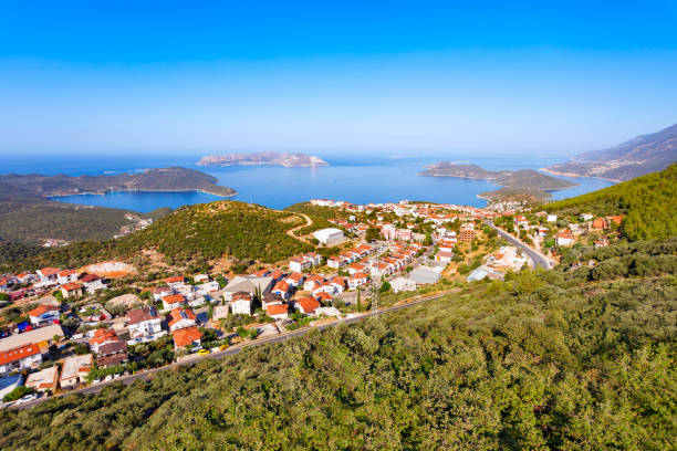 istock Kas city aerial panoramic view in Turkey 2160255691