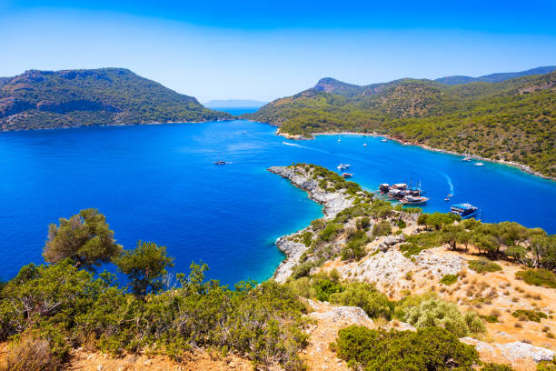 istock Gemiler or St. Nicholas Island aerial panoramic view in Turkey 2160255753