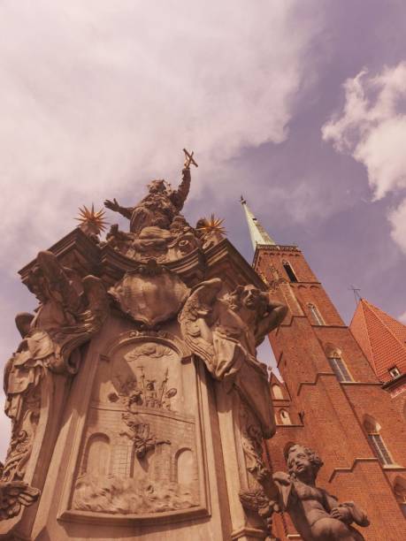 St Mary's Church as seen at night from Main Town Square in Krakow.