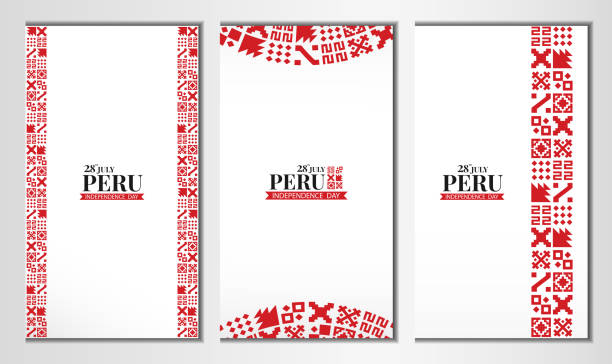 ilustraciones, imágenes clip art, dibujos animados e iconos de stock de día de la independencia del perú. - cultura peruana