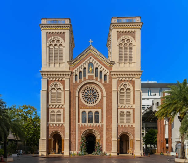 istock Assumption Cathedral on Chao Phraya River in BKK Thailand  magnificent structure architecturally majestically built a Roman Catholic Church founded by French Missionaries and Built in 1821 2160259854
