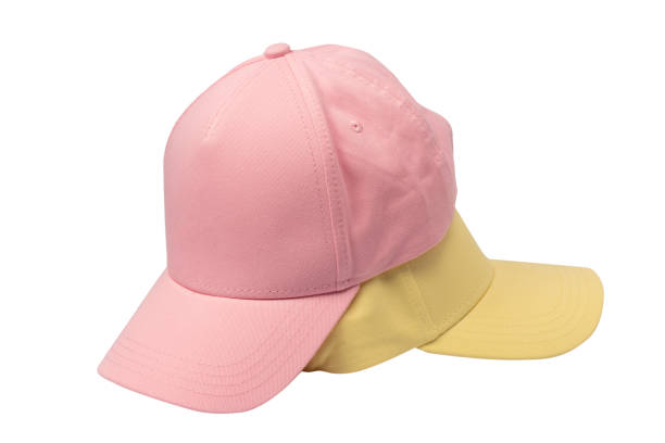 istock Pink and yellow cap isolated on white background. 2160263991