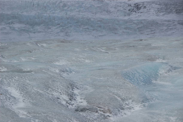Athabasca Glacier - Jasper National Park. Cold winds blow down the Athabasca Glacier in Jasper National Park - Canada.