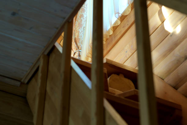 istock Wooden staircase with window light 2160267962