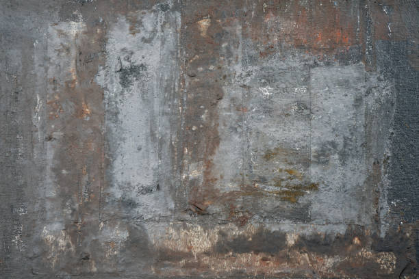 istock Abstract acrylic gray, brown, silver and black on canvas background 2160269247