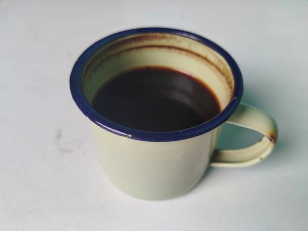 istock a cup of coffee in an aluminum mug 2160271808