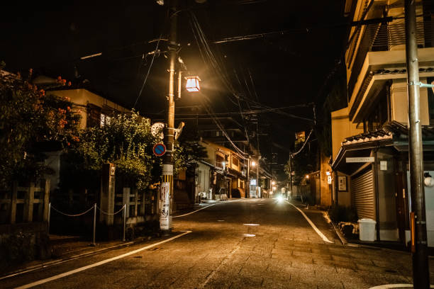 istock street view at night in Kyoto 2160297130