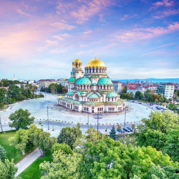 Aerial view of St. Alexander Nevski (\
