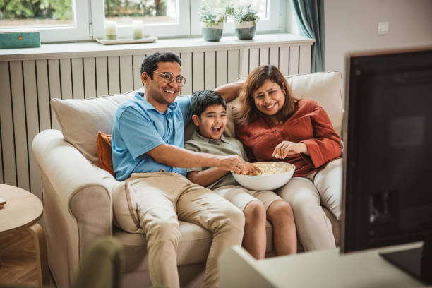 Happy family spending time together