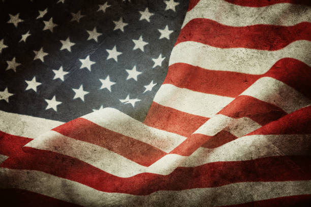 istock Grunge American flag 2160305674