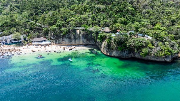 Turquoise Water Beach in Puerto Vallarta, Jalisco. Mexico stock photo