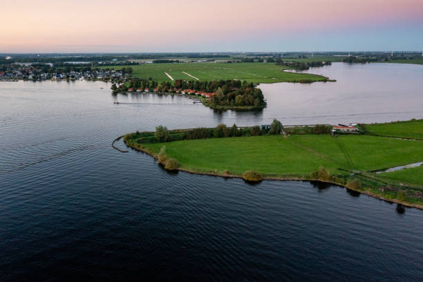 istock Sunset over a lake in the Netherlands 2160307557