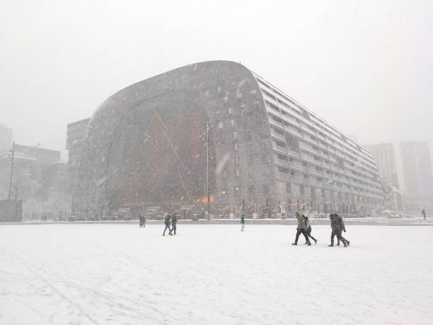 istock Snowed Markthal in Rotterdam, Netherlands 2160308900