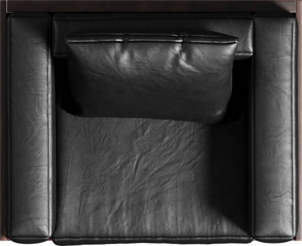 istock Top view of black leather armchair 2160311562