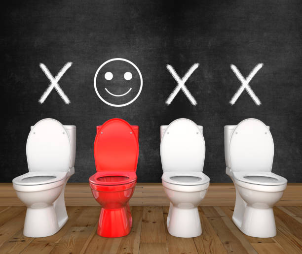 Different Idea Smile Icon Toilet Bowl Blackboard
