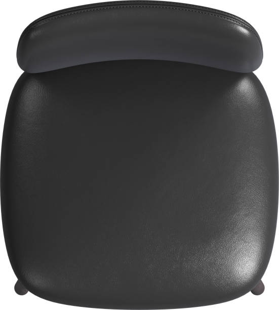 istock Top view of black leather modern chair 2160312598