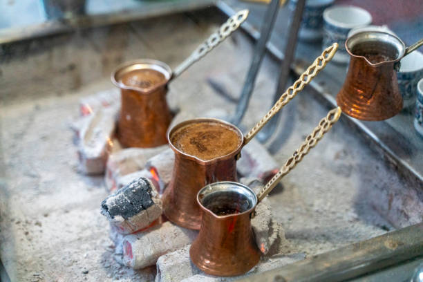 istock Turkish coffees are cooking on embers in Istanbul 2160318325