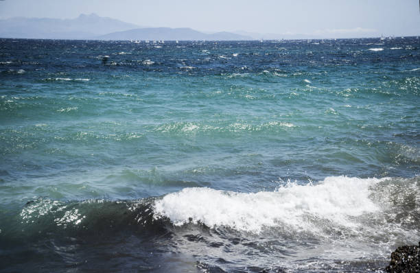 istock Splash of sea wave with foam 2160325357