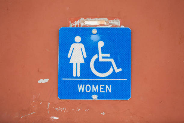 istock Women's Bathroom Sign - Handicap Accessible 2160326506