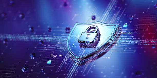 Shield-Lock. Multi-Levels Security System Wide Concept Security system concept. 3D render multi cloud security stock pictures, royalty-free photos & images