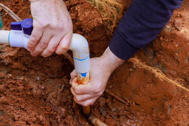 istock Connecting water to well system pumping water to a house 2160348251