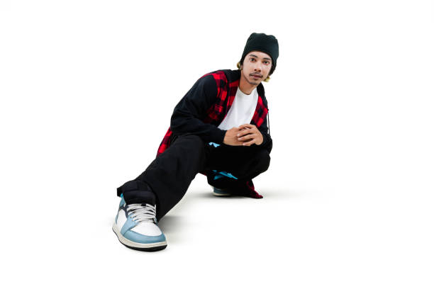 Energetic young people portrait, studio shot.