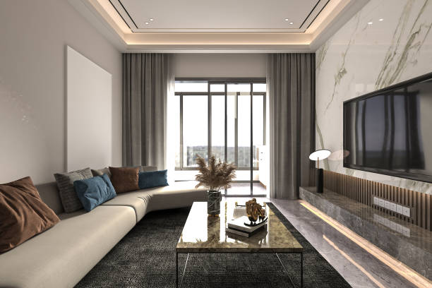 istock Lofty Goals Transforming Your Living Room Interior with Industrial Style and 3D Render 2160382168