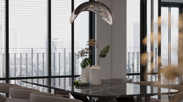 istock Wallpaper is captured on your dining table interior design for a better and smart living 2160382837