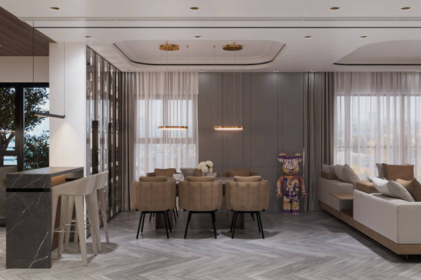 istock A smart dining room for a smart living room interior design, dining table sitiing arrangements full 2160382889