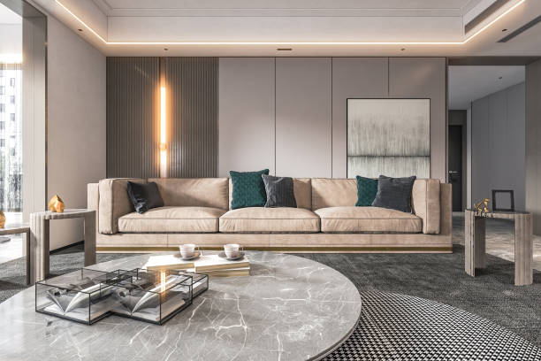 istock Using Minimalism in Modern Living Room Design for a Sleek Look 2160383239