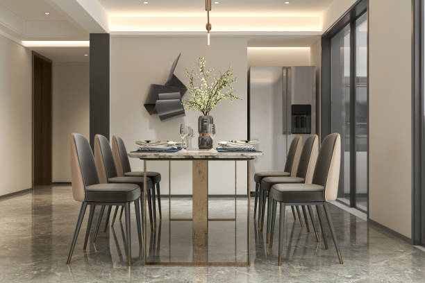 istock Wonderful Decoration Dining table, Chair, Vase, also Wall Decor Concept 2160384918