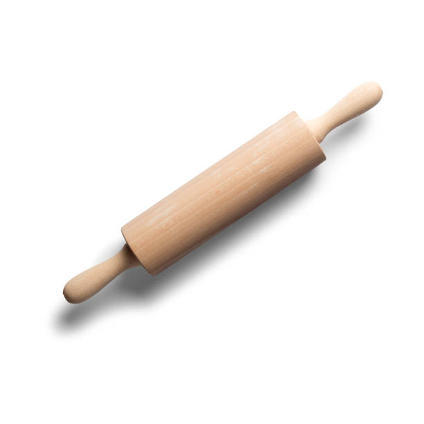 istock Wooden rolling pin isolated on white background 2160385155