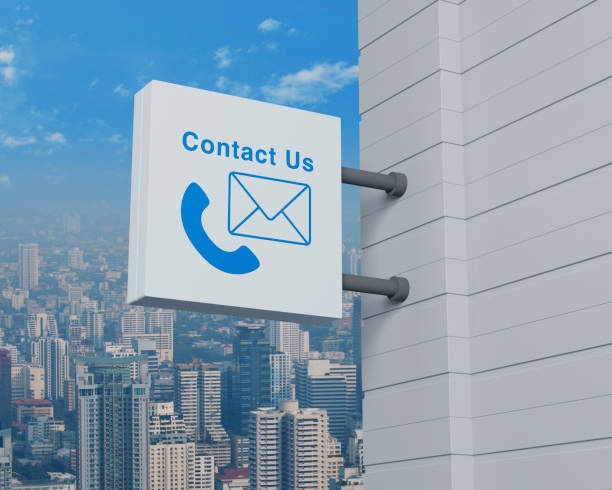Business contact us and customer service concept, 3D rendering