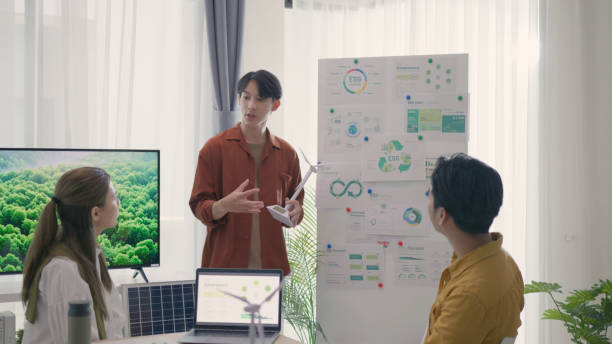 istock Presentation on ESG Strategies and Renewable Energy Solutions. 2160390921