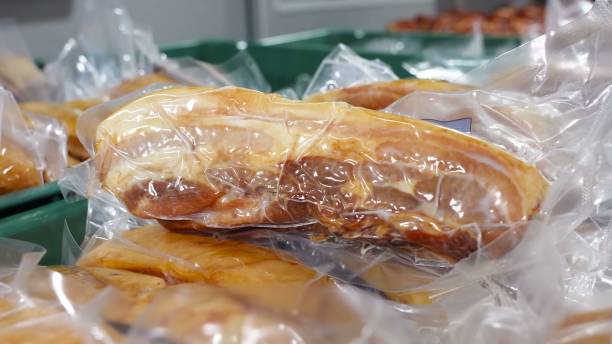 Vacuum sealed boiled pork ribs ready for sale