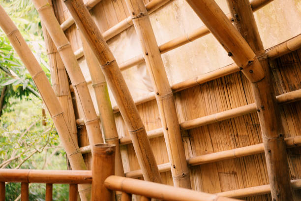 Close-up of Bamboo Villa Wall Construction Details
