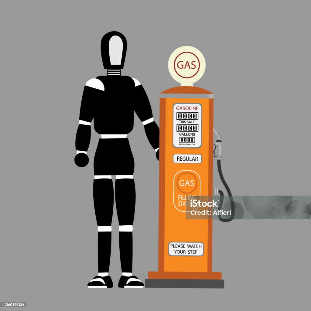 Fuel Automation Graphics Ai In Fuel Stock Illustration - Download Image Now - Artificial ...