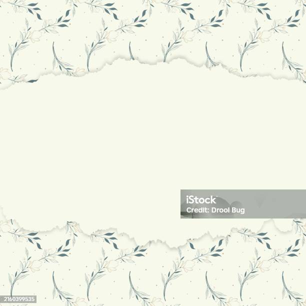 Card Simple Pattern Background Wedding Background Template Card Decorative Floral Pattern With Ripped ...