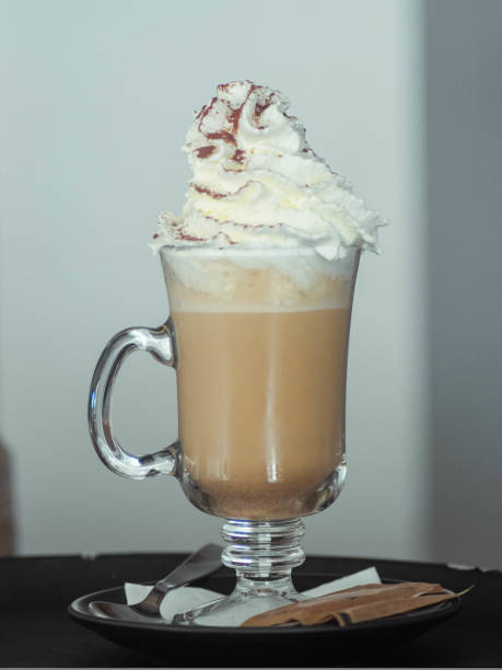 istock Capuccino with milk and whipped cream from Italian cafe 2160400876