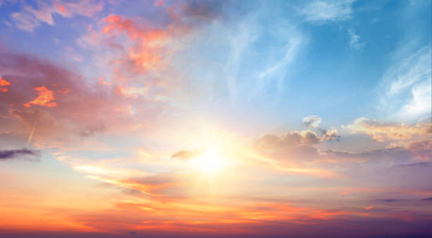 istock sunrise with strong color clouds light rays and other atmospheric effect 2160406180