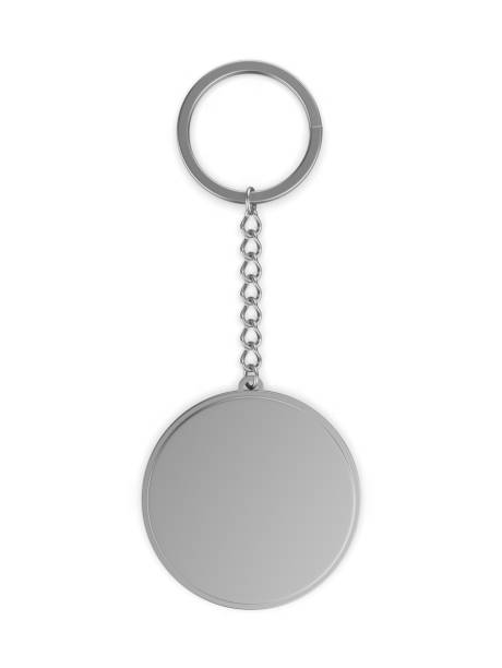 istock Blank Metal, Key Ring, Silver, Cut Out, Luggage Tag. 2160411863