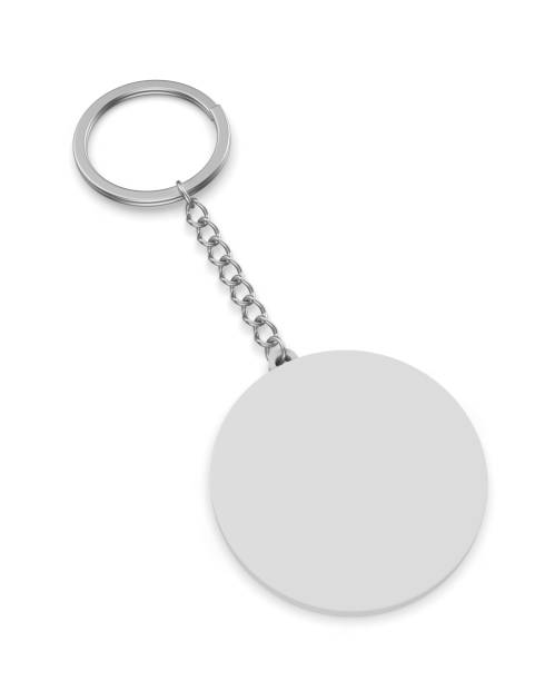 istock Blank Metal, Key Ring, Silver, Cut Out, Luggage Tag. 2160411878