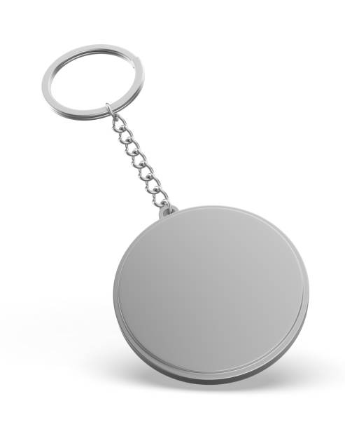 istock Blank Metal, Key Ring, Silver, Cut Out, Luggage Tag. 2160411880