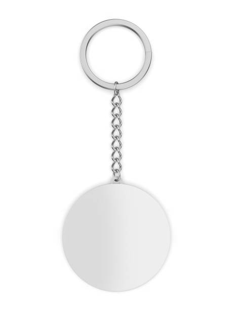 istock Blank Metal, Key Ring, Silver, Cut Out, Luggage Tag. 2160411881