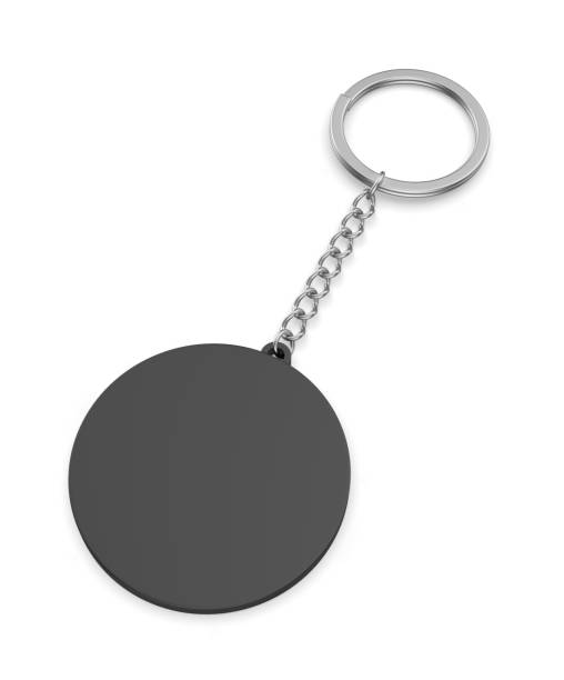 istock Blank Metal, Key Ring, Silver, Cut Out, Luggage Tag. 2160411897
