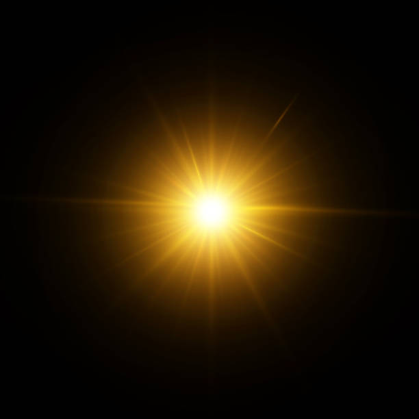 istock Shining golden star. Light Effect Bright Star, Christmas Star. Gold glowing light explodes. 2160412692