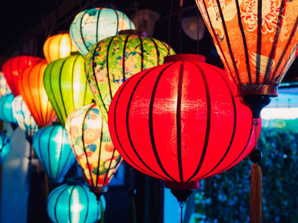 istock Colourful lantern lighting Asian style element Festive background 2160413282