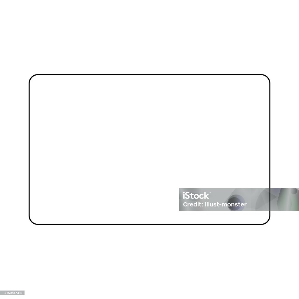 Rounded Rectangle Shape With Copy Space Vector Stock Illustration ...