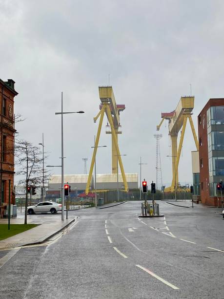 Samson and Goliath are the twin shipbuilding gantry cranes situated at Queen's Island, Belfast, Northern Ireland. This is where the Titanic was built